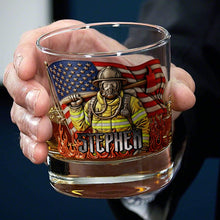 Load image into Gallery viewer, Blaze of Honor: Personalized Whiskey Glass for Firefighters Whiskey Glass PopCulturePrints