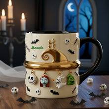 Load image into Gallery viewer, Embrace the Spooky Spirit - Personalized Hanging Skull Accent Mug - Perfect Gift for Halloween Lovers and Every Occasion Coffee Mug PopCulturePrints