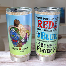 Load image into Gallery viewer, Personalized Gamer Couple Tumbler | Be My Player 2 Gift | Valentine's Day Gifts Tumbler Cup PopCulturePrints