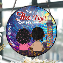 Load image into Gallery viewer, Personalized Stained Glass Gift for Couples - You're The Light Of My Life Ornament PopCulturePrints