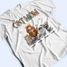 Load image into Gallery viewer, Cat Mom Funny Cat - Personalized T-Shirt for Loving Cat Moms T-shirt PopCulturePrints