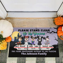 Load image into Gallery viewer, Halloween Personalized Family Doormat - Please Stand Clear Of The Doors Doormat PopCulturePrints