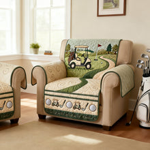 Load image into Gallery viewer, “Elevate Your Living Space!” – Golf Course Quilted Sofa Cover, Personalized Gift for Golf Enthusiasts Sofa Cover PopCulturePrints