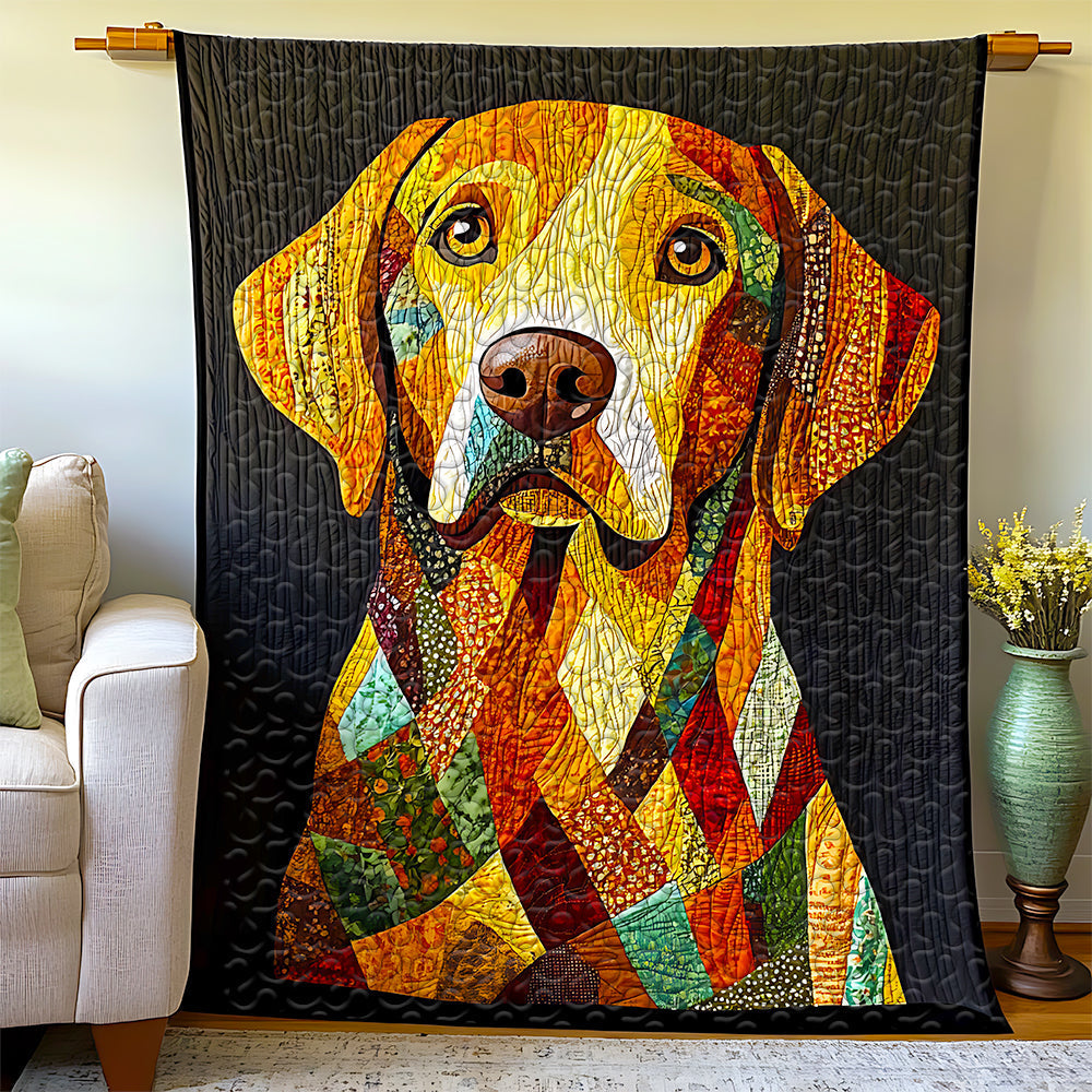 Colorful Labrador Retriever Dog Christmas Quilt Bed Set for Pet Lovers Blanket PopCulturePrints