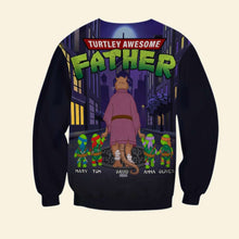Load image into Gallery viewer, Turtley Awesome Father 3D Personalized Shirt AOP Products PopCulturePrints