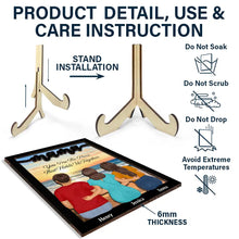 Load image into Gallery viewer, Mom, To The World You Are A Mother - Personalized 2-Layered Wooden Plaque With Stand Wooden Plaque PopCulturePrints