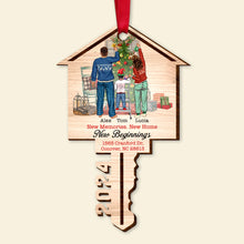 Load image into Gallery viewer, Custom Family Wood Ornament - New Home & Christmas Keepsake Ornament PopCulturePrints