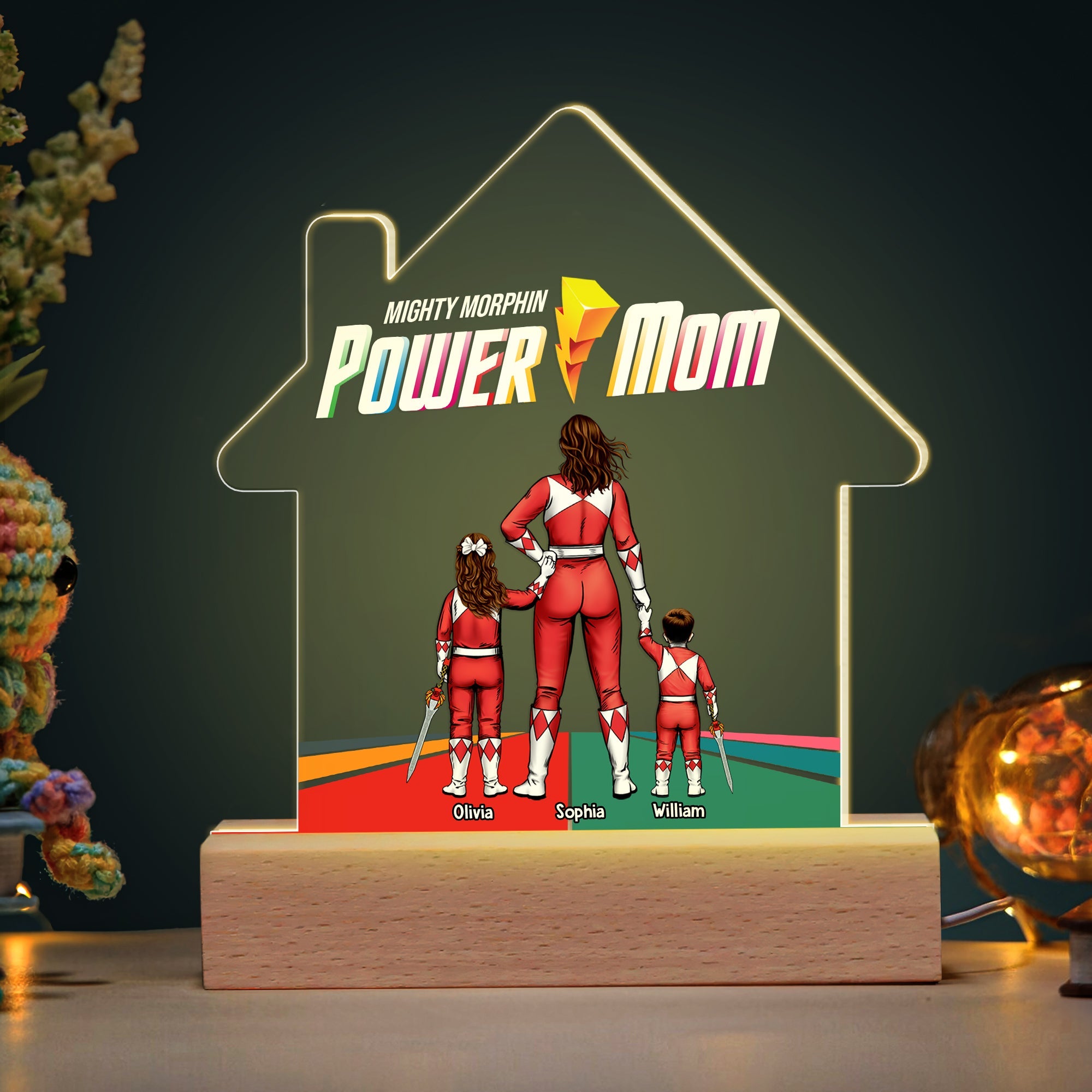 Custom LED Light: Power Mom Tribute Led Night Light PopCulturePrints