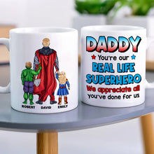 Load image into Gallery viewer, Personalized Superhero Dad Mug - Custom Gift for Dad Coffee Mug PopCulturePrints