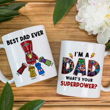 Load image into Gallery viewer, Superhero Dad Personalized Coffee Mug - Best Dad Ever Coffee Mug PopCulturePrints