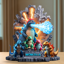 Load image into Gallery viewer, "Mom Zilla: Power Like No Other" - Personalized Acrylic Plaque - Gift for Mom, Grandma, and More Shaped Plaques PopCulturePrints