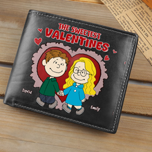 Load image into Gallery viewer, Personalized PU Leather Wallet for Couples - Sweetest Valentines Leather Wallet PopCulturePrints