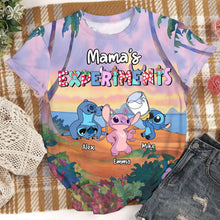 Load image into Gallery viewer, Personalized Cartoon-Themed Mom Shirt - Custom Names AOP Products PopCulturePrints