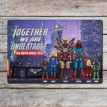 Load image into Gallery viewer, Unbeatable Family Personalized Jigsaw Puzzle - Custom Gift Wood Sign PopCulturePrints