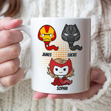 Load image into Gallery viewer, Personalized Super Dad Thank You Mug - Create Your Family's Masterpieces Coffee Mug PopCulturePrints