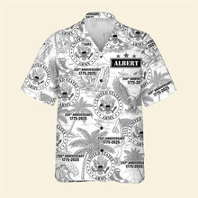 Load image into Gallery viewer, Celebrate Freedom: Personalized Military Hawaiian Shirt - Custom Gift for Soldiers Hawaiian Shirts PopCulturePrints