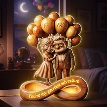Load image into Gallery viewer, You're My Greatest Adventure - Personalized Old Couple Infinity Acrylic Light Box Light Box PopCulturePrints