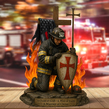 Load image into Gallery viewer, A Child of God - Personalized Knight Templar Acrylic Plaque for Firefighters Shaped Plaques PopCulturePrints