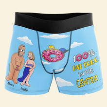 Load image into Gallery viewer, Custom Cartoon Couple Boxer Shorts - Personalized '100% Fat Free' Design | Valentine's Day Gifts Boxer Briefs PopCulturePrints