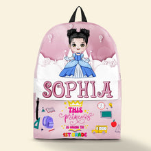 Load image into Gallery viewer, Personalized Princess Backpack for Kids - Back to School Essential Backpack PopCulturePrints