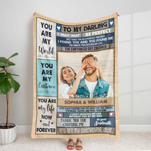 Load image into Gallery viewer, Personalized Couple Blanket - You Are My Life Now And Forever Blanket PopCulturePrints