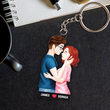 Load image into Gallery viewer, Custom Personalized Couple Keychain - James & Sophia Keychains PopCulturePrints