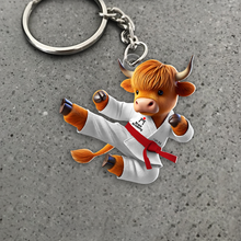 Load image into Gallery viewer, Personalized Bigfoot Karate Unicorn Keychain – Unique Gift for Pop Culture Enthusiasts Keychains PopCulturePrints