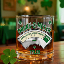 Load image into Gallery viewer, Celebrate St. Patrick's Day with Style - Personalized 11oz Drunk-O-Meter Glass for Friends & Family Glass PopCulturePrints