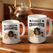 Load image into Gallery viewer, Finally Graduated! Can I Go Back To Bed Now - Personalized Mug for Graduates, Gift for Mom or Grandma Mug PopCulturePrints