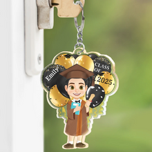 Load image into Gallery viewer, Celebrate Graduation with Joy - Personalized Acrylic Keychain for Graduates Acrylic Keychain PopCulturePrints