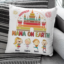 Load image into Gallery viewer, Personalized Happiest Nana On Earth Pillow - Custom Gift for Grandma Pillow PopCulturePrints