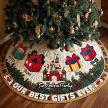 Load image into Gallery viewer, Our Best Gifts Ever - Personalized Quilted Tree Skirt for Family Gatherings Tree Skirt PopCulturePrints