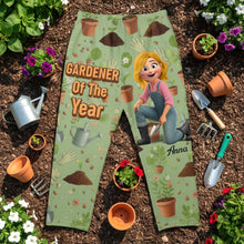 Load image into Gallery viewer, "Celebrate the Bloom!" - Personalized Garden Girl Pajama Pants - Gift for Gardeners and Plant Lovers Pajama Pant PopCulturePrints