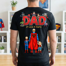 Load image into Gallery viewer, “The Best Superhero Ever” - Heroic Dad Shirt - Personalized Gift for Dads, Grandpas, and Father Figures Shirts PopCulturePrints