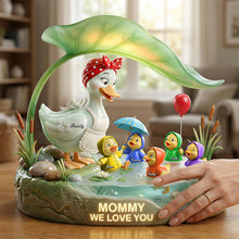 Load image into Gallery viewer, “Mommy, We Love You!” - Personalized Mother Duck and Little Ducks Acrylic Light Box - Gift for Mom, Grandma, Special Occasions