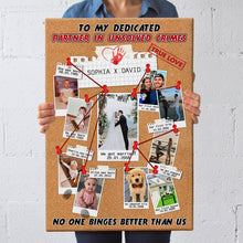 Load image into Gallery viewer, Custom True Crime Partner Evidence Board - Personalized Wall Art for Couples Poster & Canvas PopCulturePrints