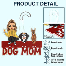 Load image into Gallery viewer, "Cheers to Dog Moms!" - Personalized Acrylic Car Hanger for Pet Lovers Acrylic Car Hanger PopCulturePrints