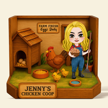 Load image into Gallery viewer, “Farm Fresh Eggs Daily” - Personalized Chicken Coop Plaque - Unique Gift for Farmers, Garden Lovers, and Special Occasions Shaped Plaques PopCulturePrints