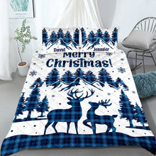 Load image into Gallery viewer, Personalized Christmas Quilt Bed Set for Couples - Cozy Holiday Gift | Valentine's Day Gifts Blanket PopCulturePrints