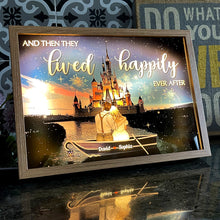 Load image into Gallery viewer, Personalized Happily Ever After Light Photo Frame for Couples Led Night Light PopCulturePrints
