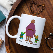 Load image into Gallery viewer, Custom Best Daddy Ever Turtle Mug Coffee Mug PopCulturePrints