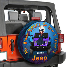 Load image into Gallery viewer, Personalized Jeep Girl Cap with Sunflower and Custom Name Tire Covers PopCulturePrints