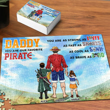 Load image into Gallery viewer, Personalized Pirate Dad Jigsaw Puzzle - Meaningful Gift for Father Jigsaw Puzzles PopCulturePrints