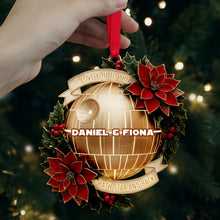 Load image into Gallery viewer, I Love You to the Death Star and Back - Personalized Christmas Ornament for Couples Ornament PopCulturePrints