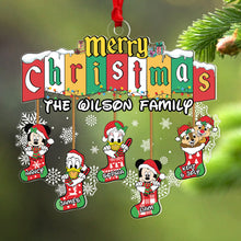 Load image into Gallery viewer, Personalized Family Christmas Ornament - Cute Festive Stockings Ornament PopCulturePrints