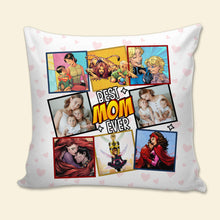 Load image into Gallery viewer, Custom Comic Style Photo Pillow - Best Mom Ever Gift Pillow PopCulturePrints