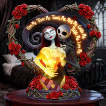 Load image into Gallery viewer, Kiss Me, Tease Me, Love Me - Playful Skeleton Couple Light Box - Personalized Gift for Couples Light Box PopCulturePrints