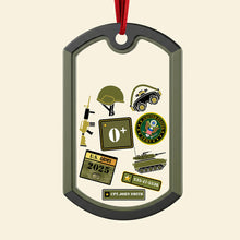 Load image into Gallery viewer, “Shake Me” - Military Pride Christmas Shaker Ornament - Personalized Custom Gifts for Soldiers, Veterans & Loved Ones Ornament PopCulturePrints