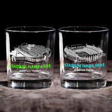 Load image into Gallery viewer, Personalized American Football Stadium Whiskey Glass Whiskey Glass PopCulturePrints