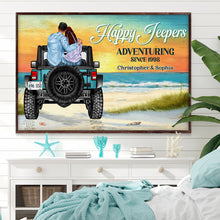 Load image into Gallery viewer, Personalized Adventure Jeep Canvas for Couples - Customizable | Valentine's Day Gifts Poster & Canvas PopCulturePrints